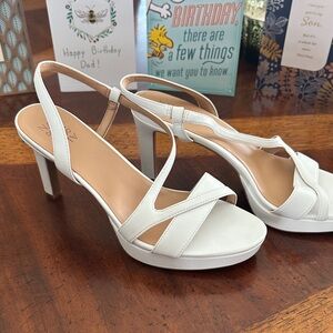 Naturalizer White Slingback Heels